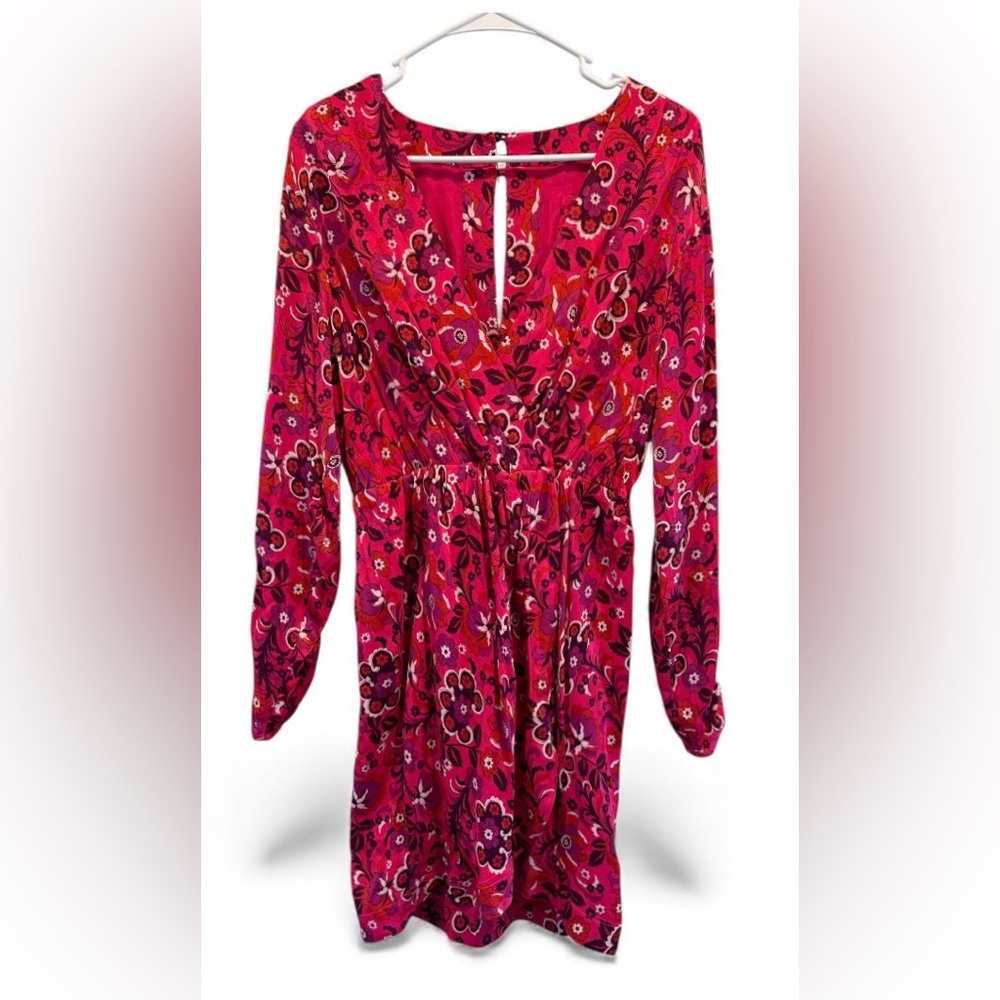 Anthropologie Pink Floral Mini Dress - Picture 4 of 8